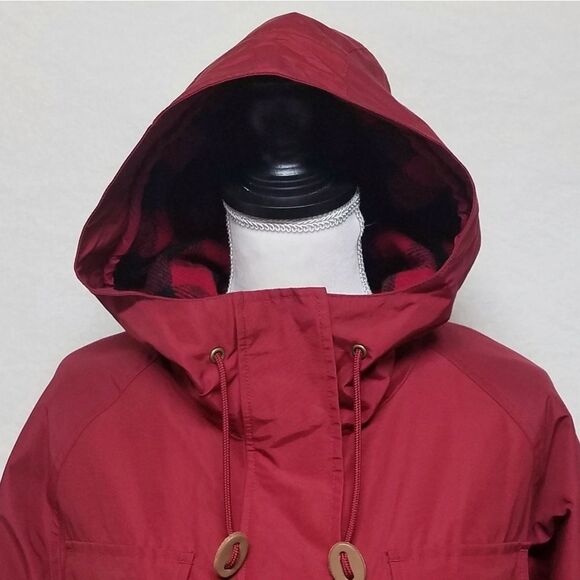 L.l. Bean Red Thinsulate Hand Warmer Hooded Jacket - Picture 3 of 13